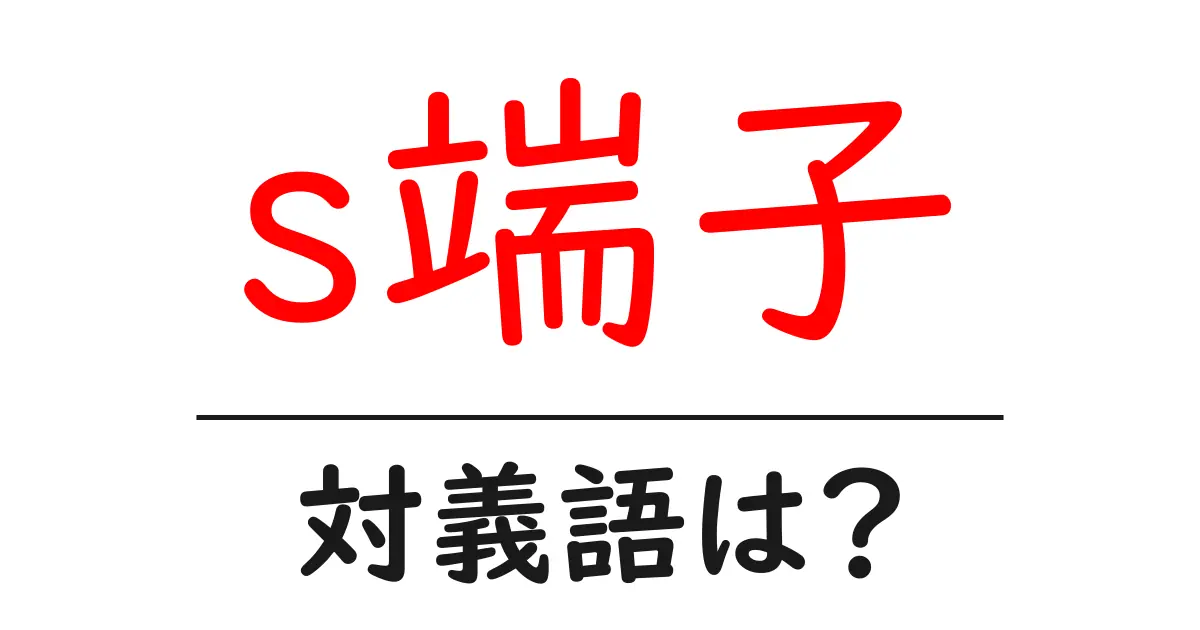 s端子の対義語・反対語を使用例を交えて分かりやすく解説!