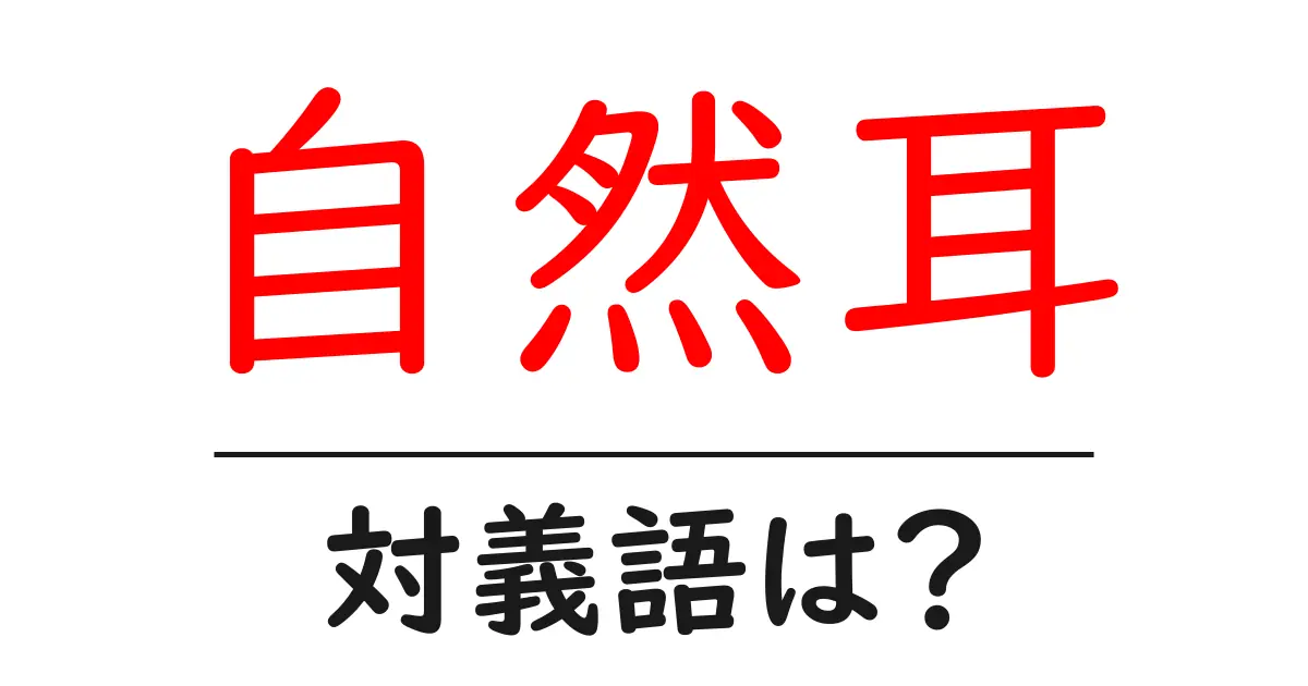 自然耳の対義語・反対語を使用例を交えて分かりやすく解説!