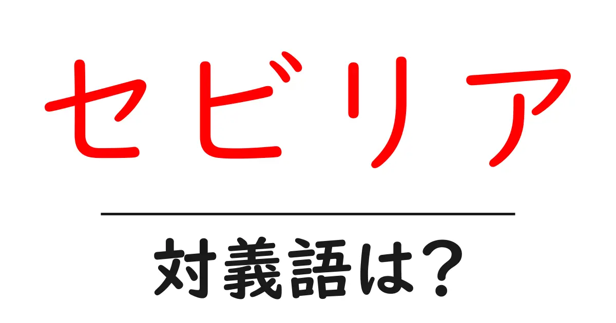 セビリアの対義語・反対語を使用例を交えて分かりやすく解説!