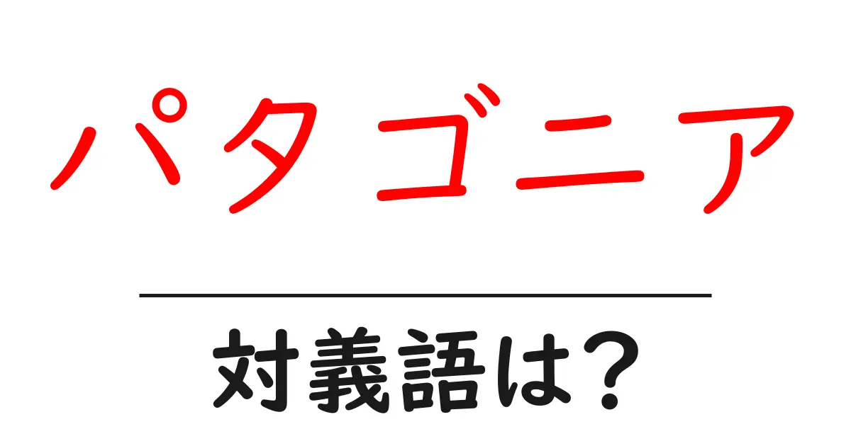パタゴニアの対義語・反対語を使用例を交えて分かりやすく解説！