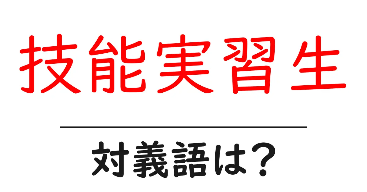 技能実習生の対義語・反対語を使用例を交えて分かりやすく解説!
