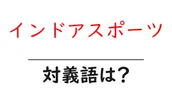 インドアスポーツの対義語・反対語を使用例を交えて分かりやすく解説！
