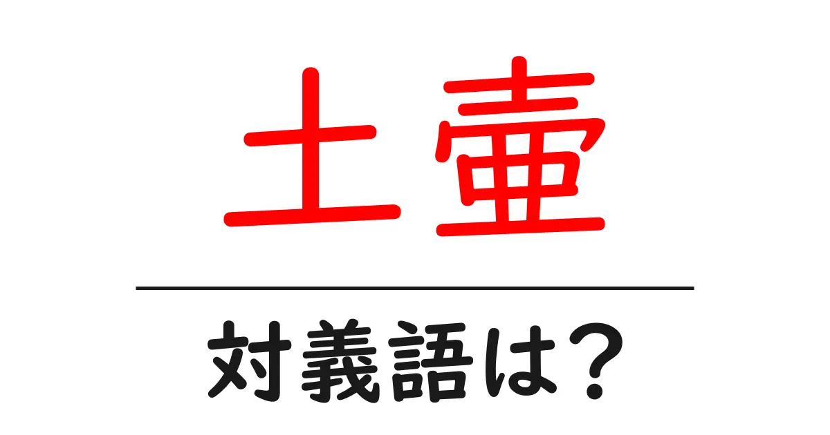 土壷の対義語・反対語を使用例を交えて分かりやすく解説!