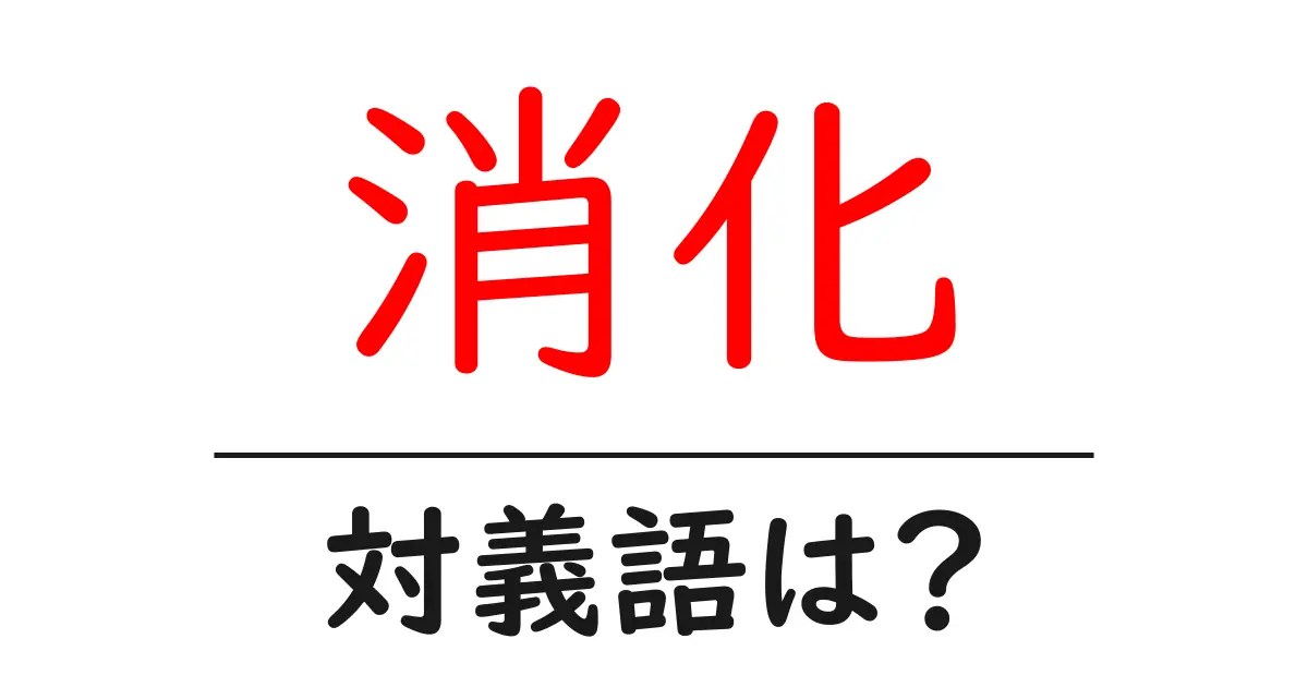 消化の対義語・反対語を使用例を交えて分かりやすく解説!