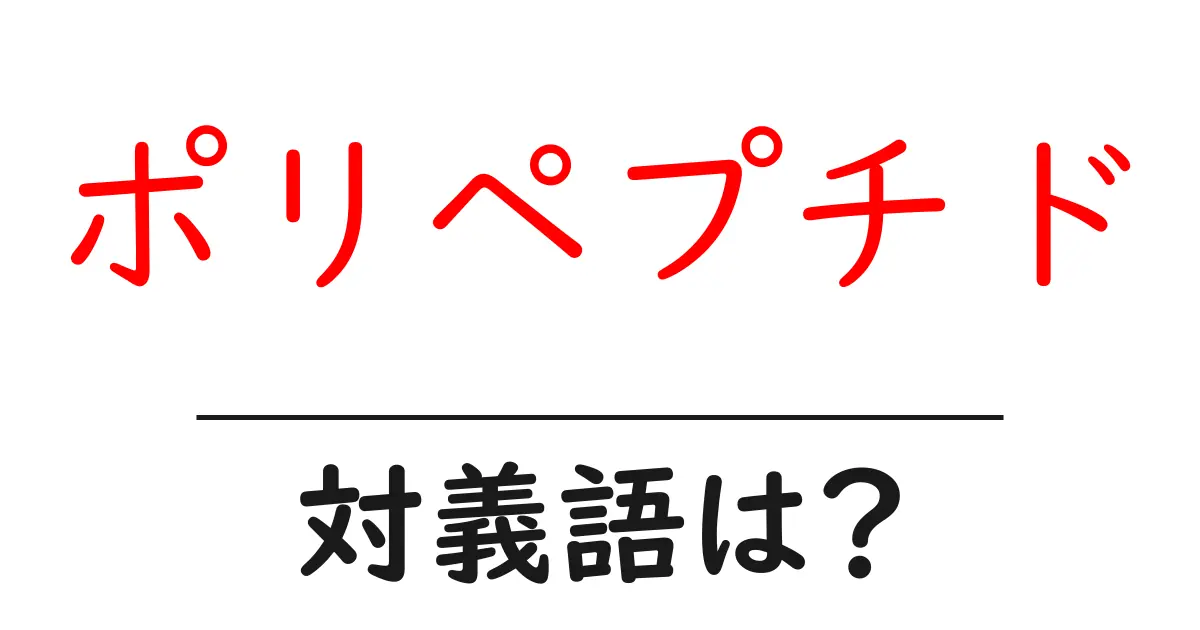 ポリペプチドの対義語・反対語を使用例を交えて分かりやすく解説!