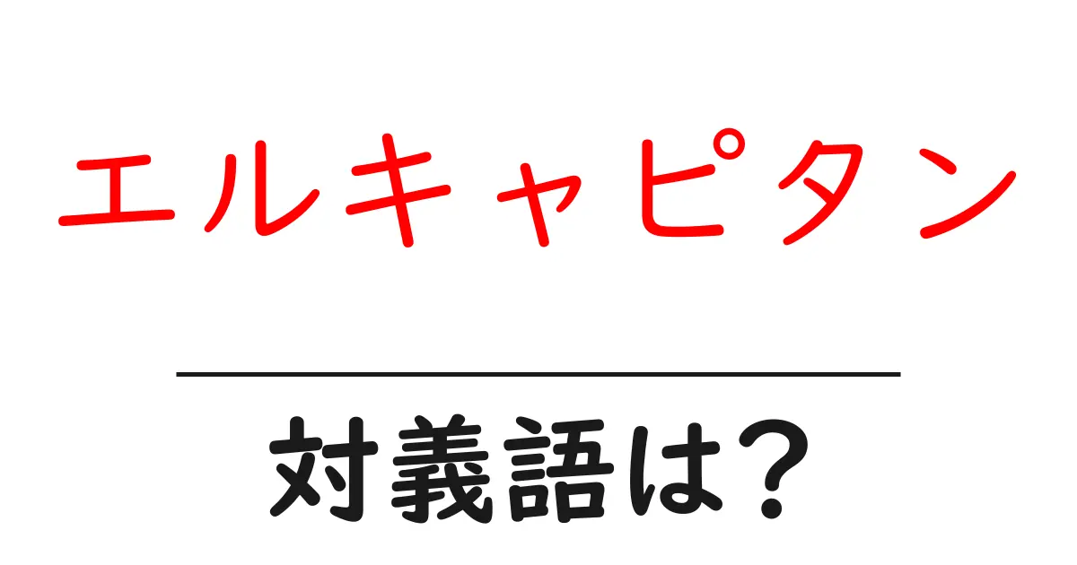 エルキャピタンの対義語・反対語を使用例を交えて分かりやすく解説！