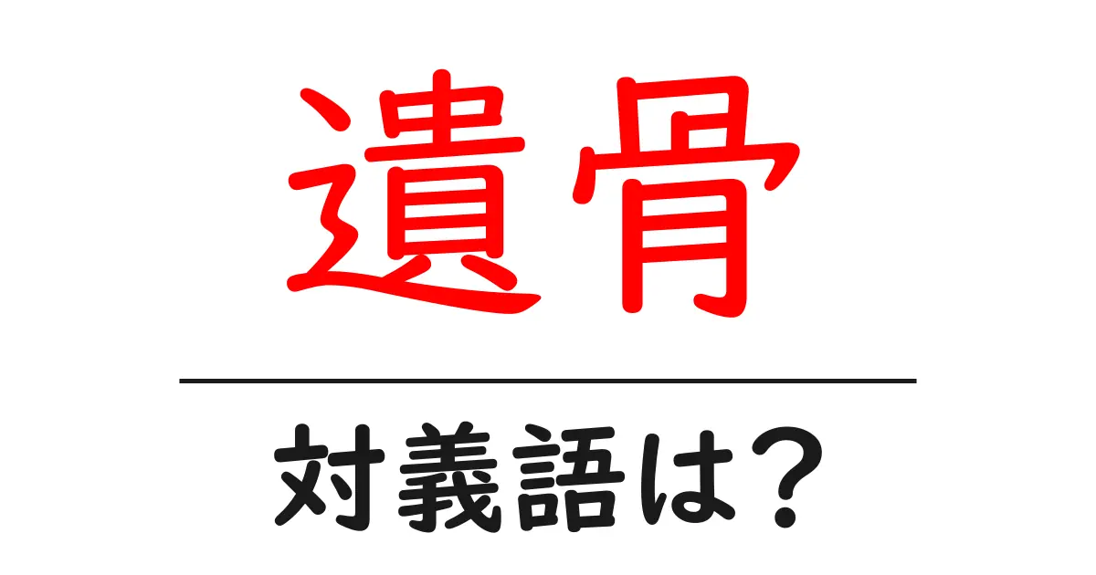 遺骨の対義語・反対語を使用例を交えて分かりやすく解説!