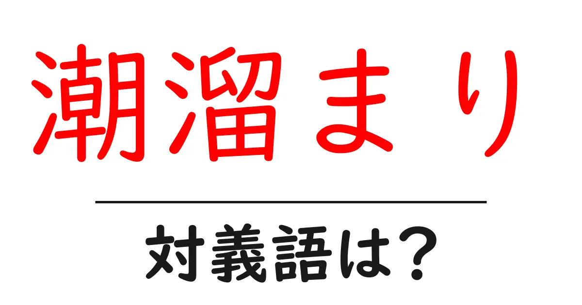 潮溜まりの対義語・反対語を使用例を交えて分かりやすく解説!
