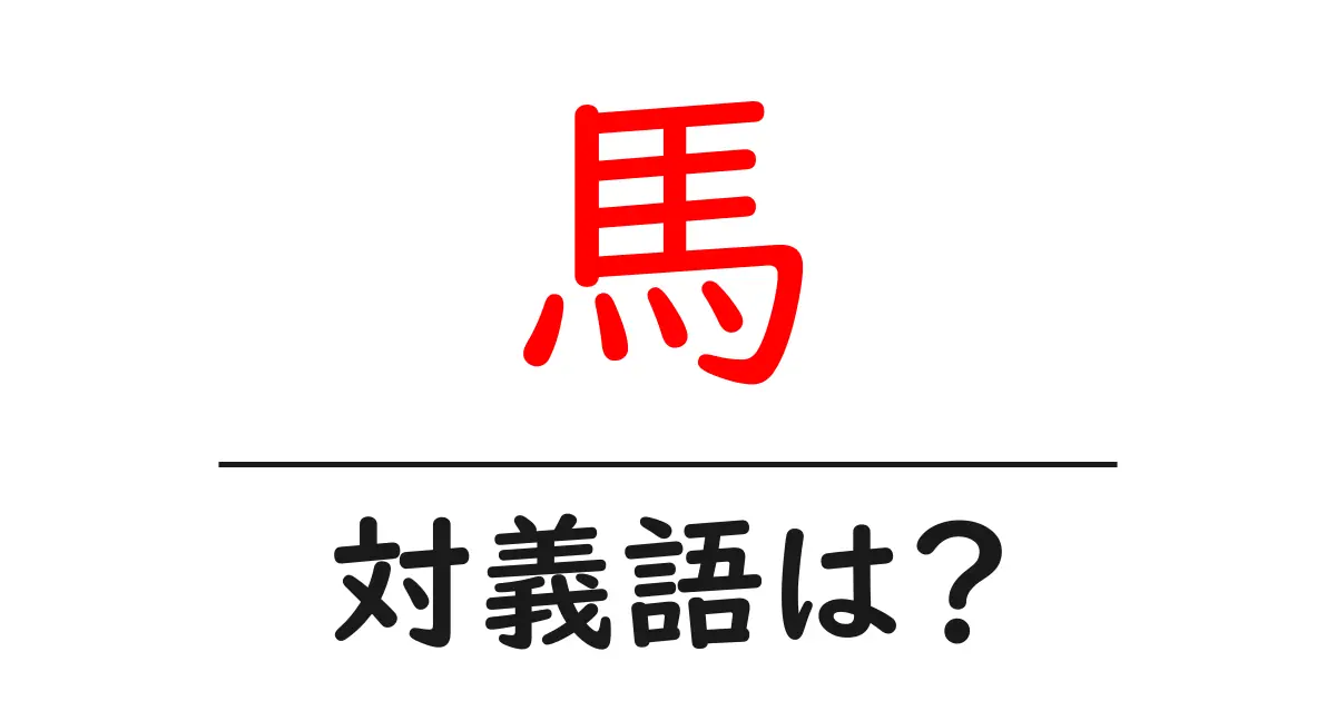 馬の対義語・反対語を使用例を交えて分かりやすく解説!