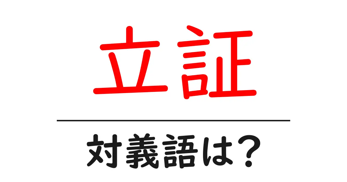 立証の対義語・反対語を使用例を交えて分かりやすく解説!