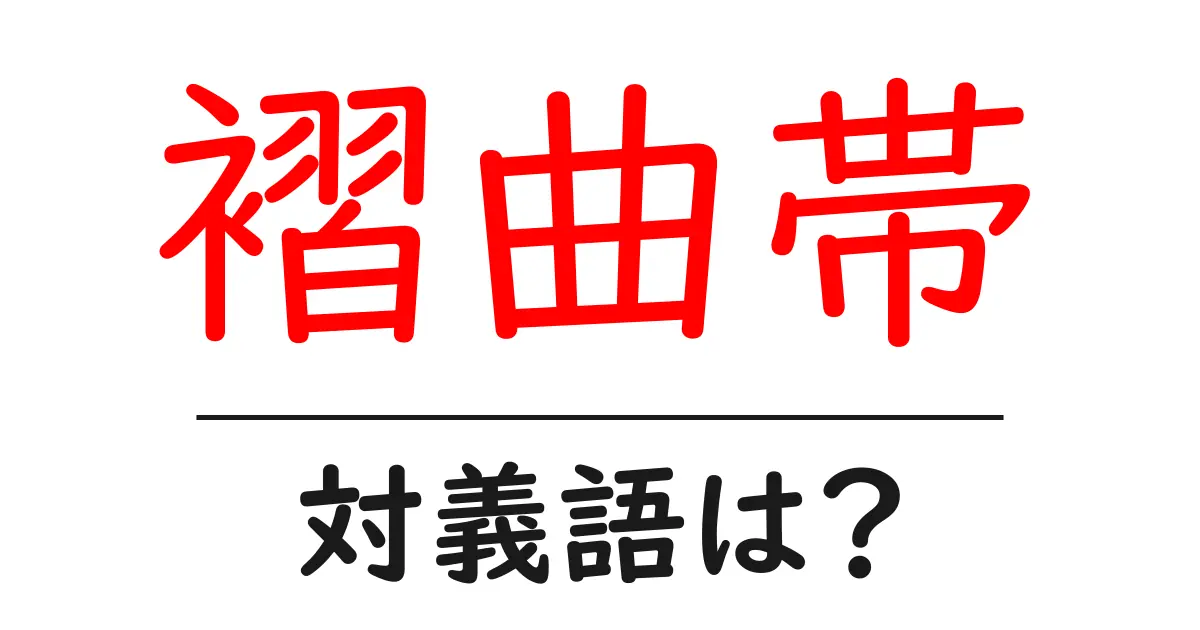 褶曲帯の対義語・反対語を使用例を交えて分かりやすく解説！