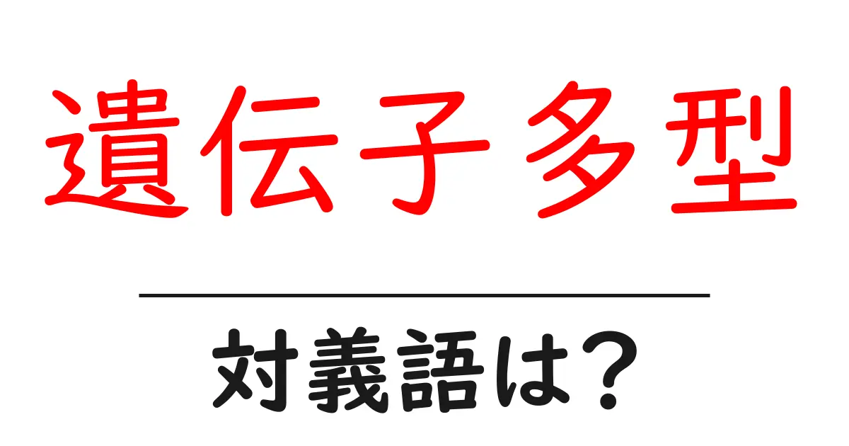 遺伝子多型の対義語・反対語を使用例を交えて分かりやすく解説！
