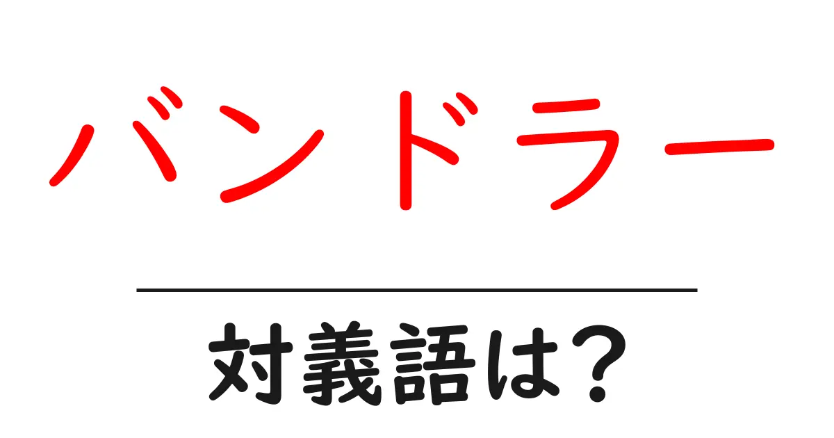 バンドラーの対義語・反対語を使用例を交えて分かりやすく解説!