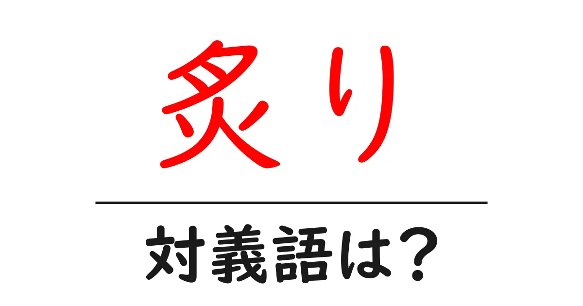炙りの対義語・反対語を使用例を交えて分かりやすく解説!