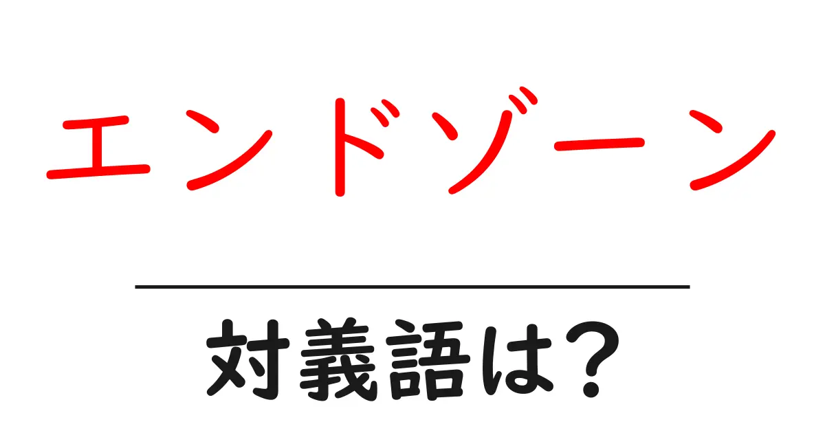 エンドゾーンの対義語・反対語を使用例を交えて分かりやすく解説!