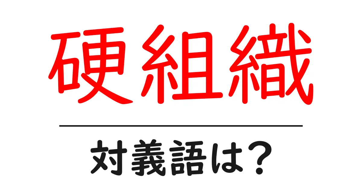 硬組織の対義語・反対語を使用例を交えて分かりやすく解説!