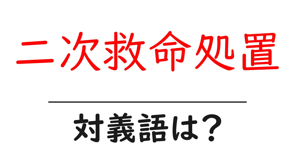 二次救命処置の対義語・反対語を使用例を交えて分かりやすく解説!