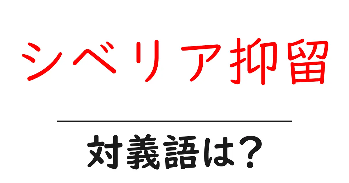 シベリア抑留の対義語・反対語を使用例を交えて分かりやすく解説！