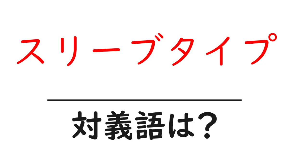 スリーブタイプの対義語・反対語を使用例を交えて分かりやすく解説!