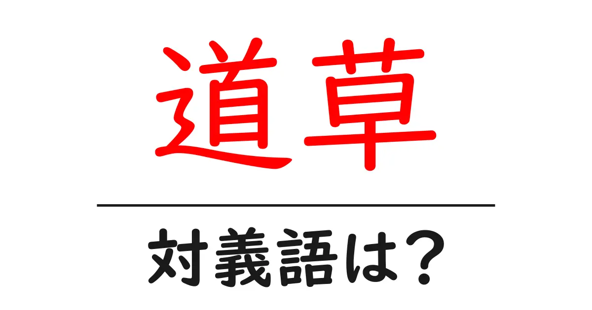 道草の対義語・反対語を使用例を交えて分かりやすく解説!