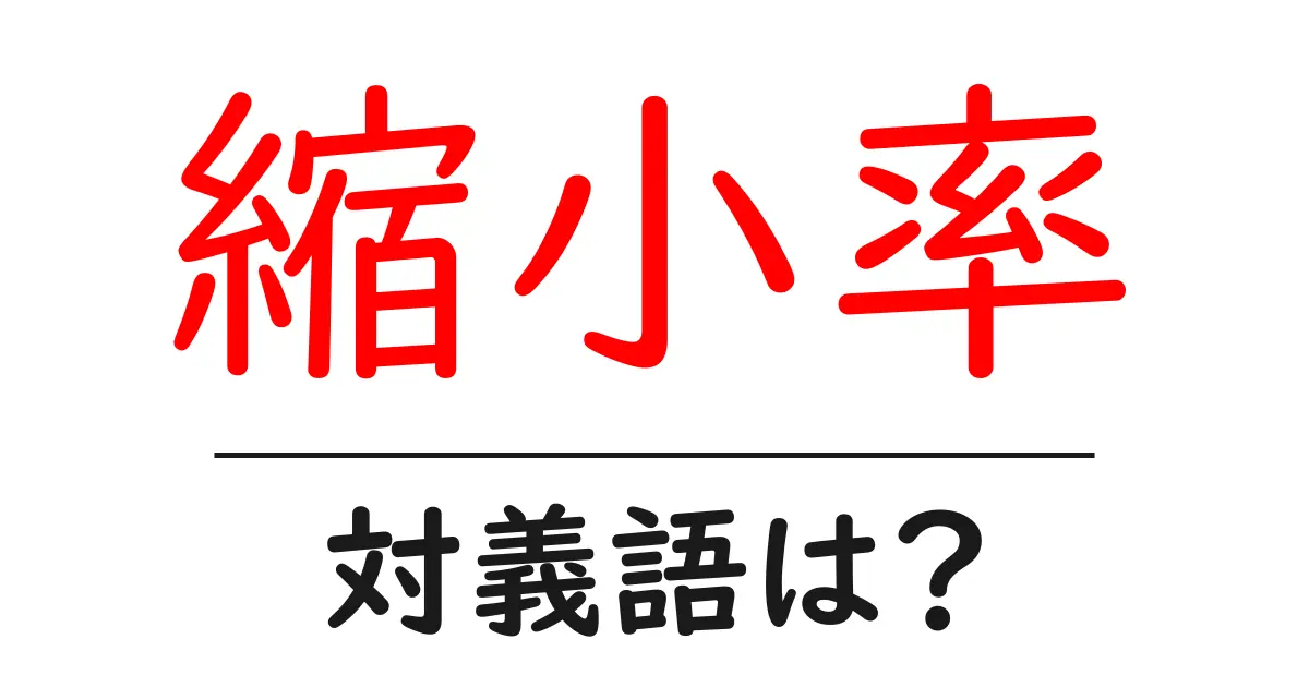 縮小率の対義語・反対語を使用例を交えて分かりやすく解説!