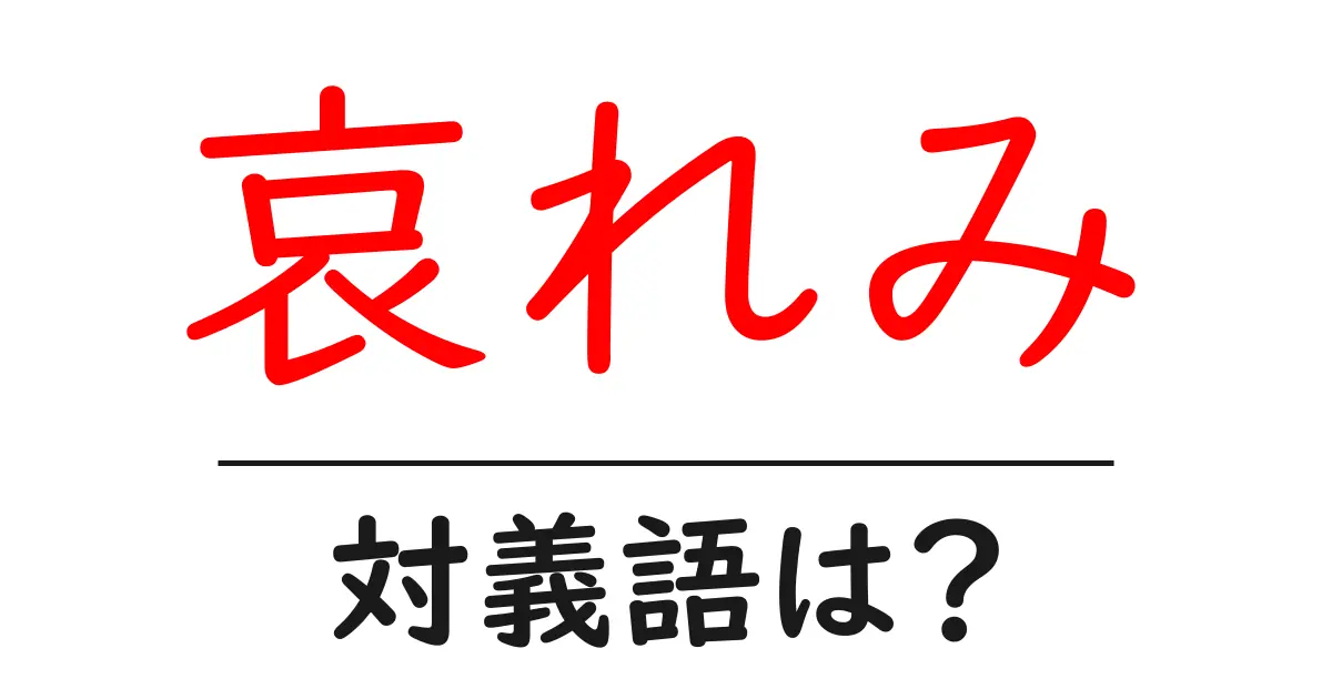 哀れみの対義語・反対語を使用例を交えて分かりやすく解説!