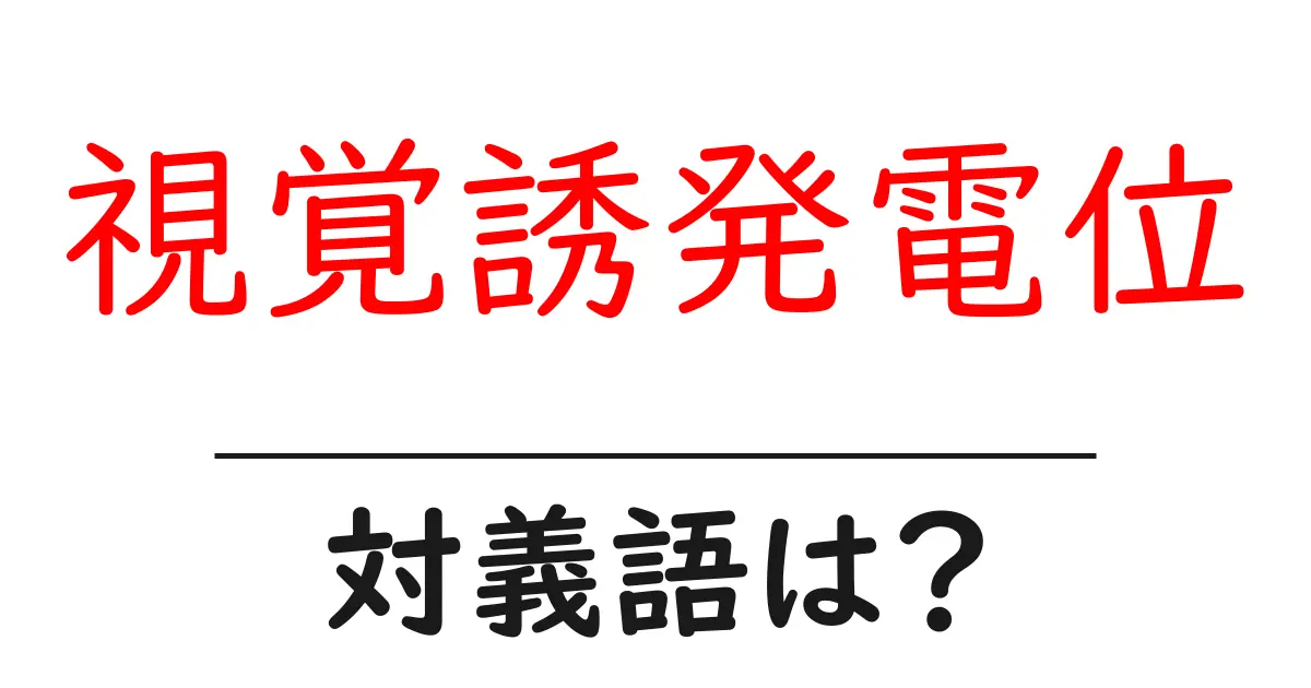 視覚誘発電位の対義語・反対語を使用例を交えて分かりやすく解説!
