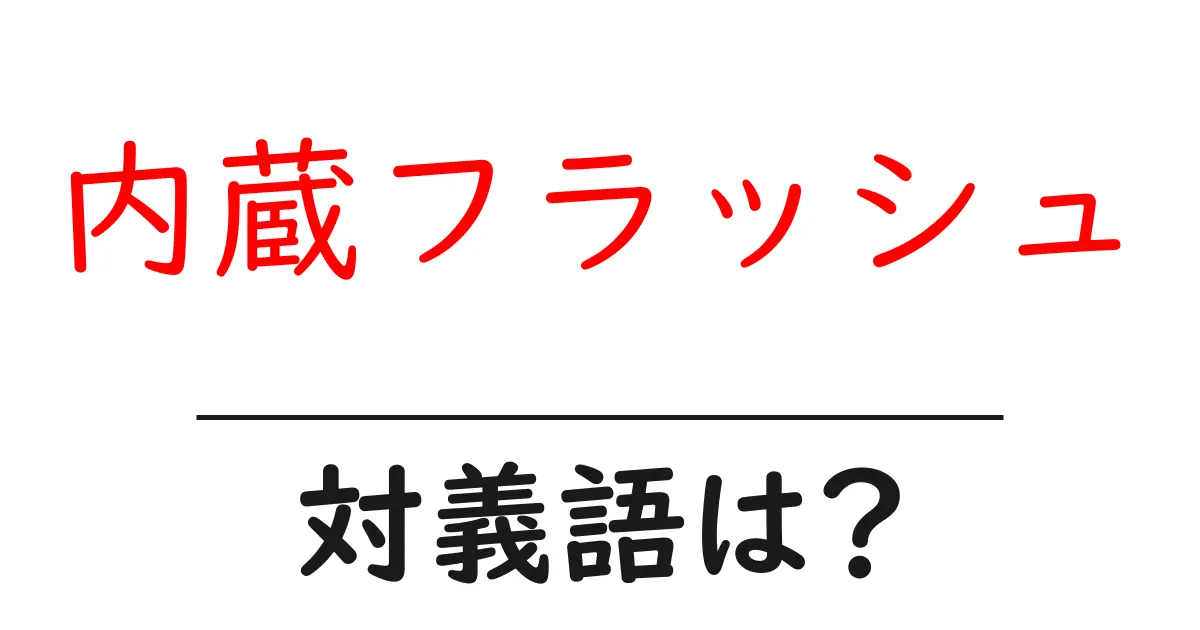 内蔵フラッシュの対義語・反対語を使用例を交えて分かりやすく解説!