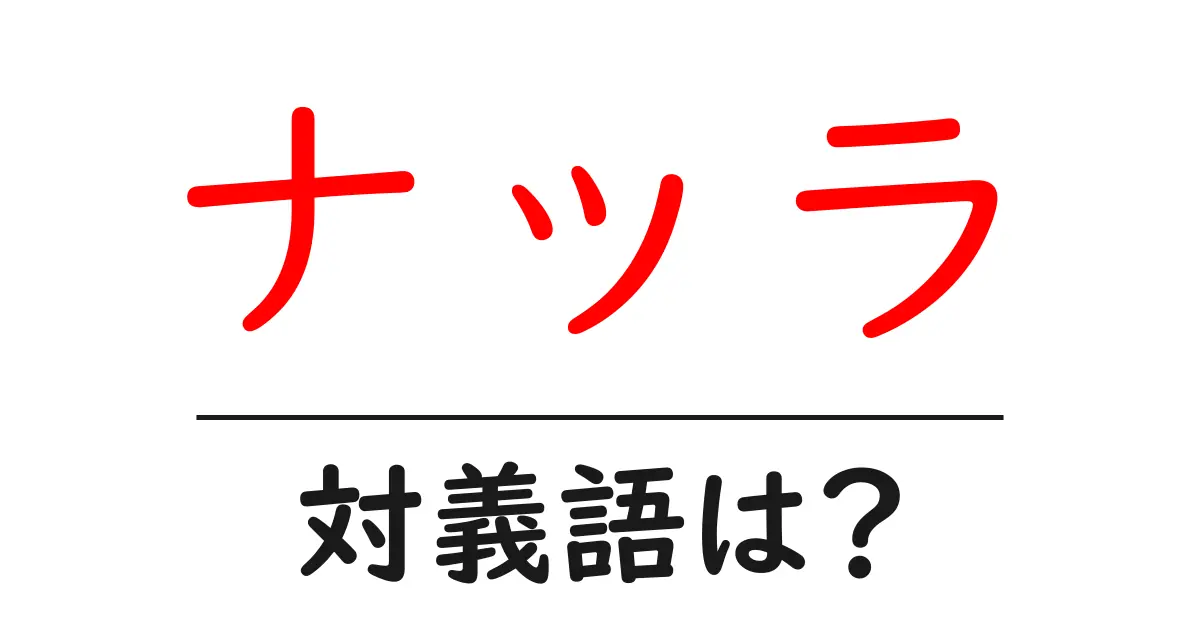 ナッラの対義語・反対語を使用例を交えて分かりやすく解説!