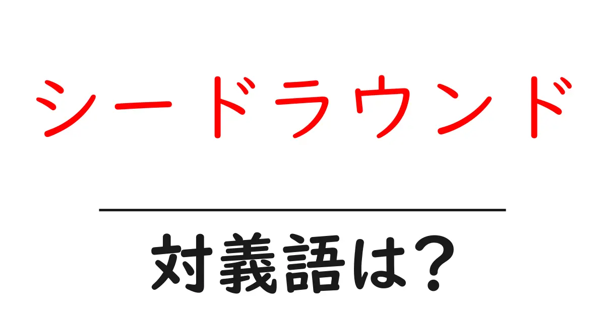 シードラウンドの対義語・反対語を使用例を交えて分かりやすく解説!
