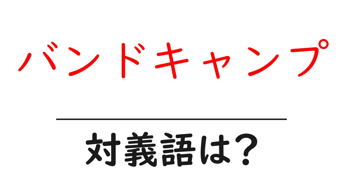 バンドキャンプの対義語・反対語を使用例を交えて分かりやすく解説！