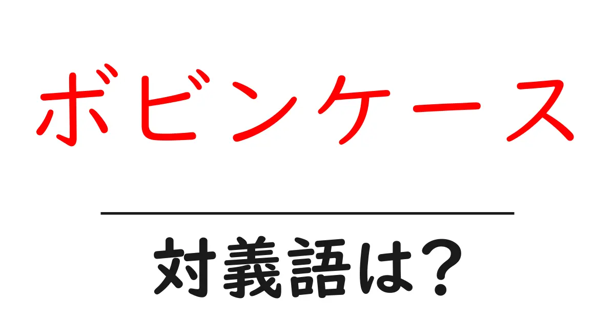 ボビンケースの対義語・反対語を使用例を交えて分かりやすく解説!