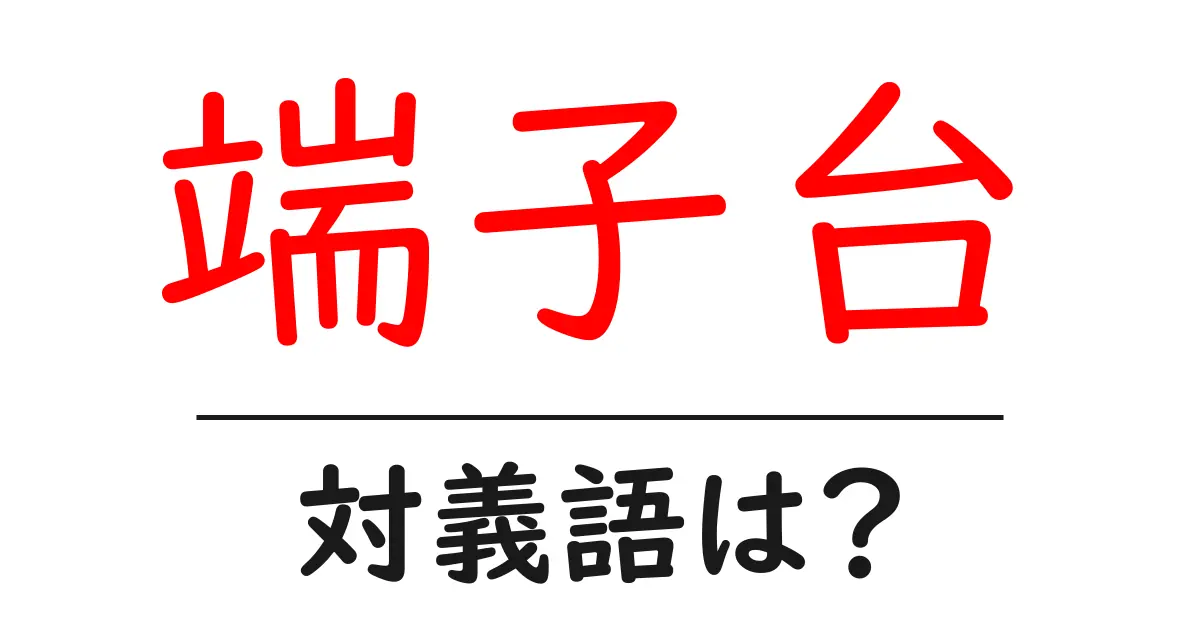 端子台の対義語・反対語を使用例を交えて分かりやすく解説!