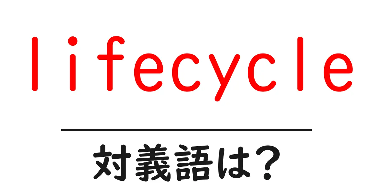 lifecycleの対義語・反対語を使用例を交えて分かりやすく解説!