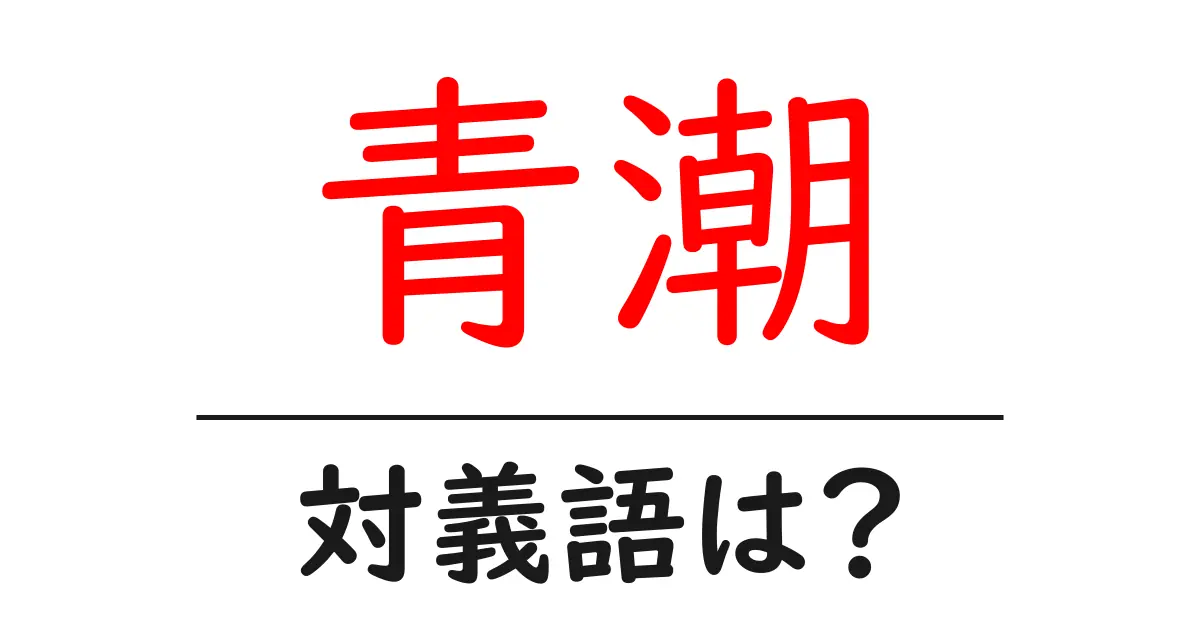 青潮の対義語・反対語を使用例を交えて分かりやすく解説!