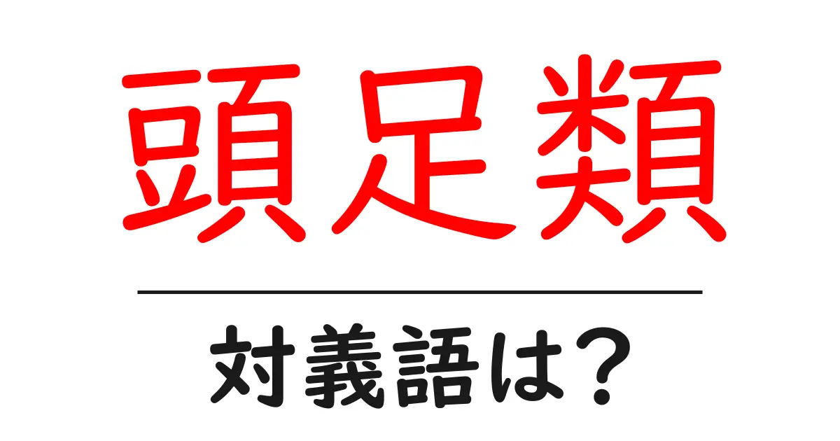 頭足類の対義語・反対語を使用例を交えて分かりやすく解説!