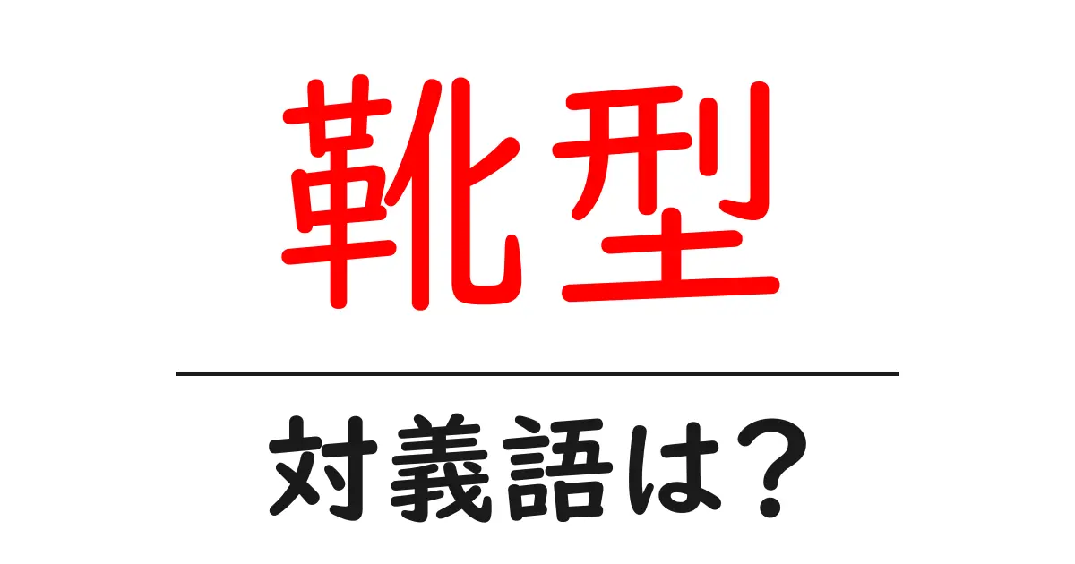 靴型の対義語・反対語を使用例を交えて分かりやすく解説!