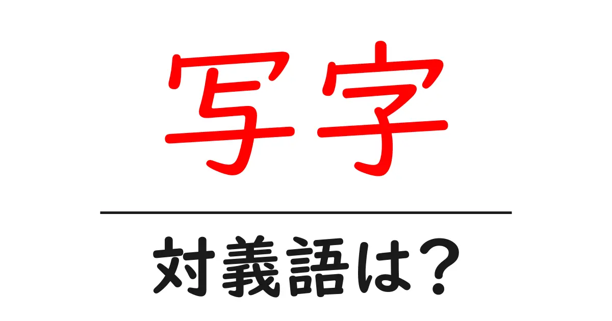 写字の対義語・反対語を使用例を交えて分かりやすく解説!