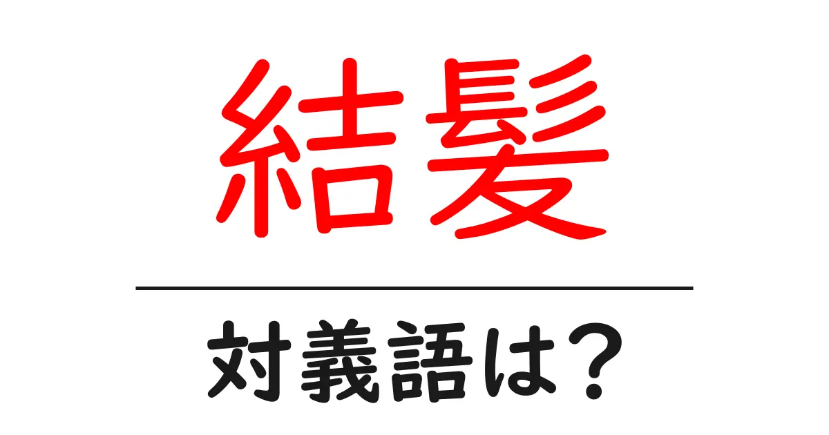結髪の対義語・反対語を使用例を交えて分かりやすく解説!