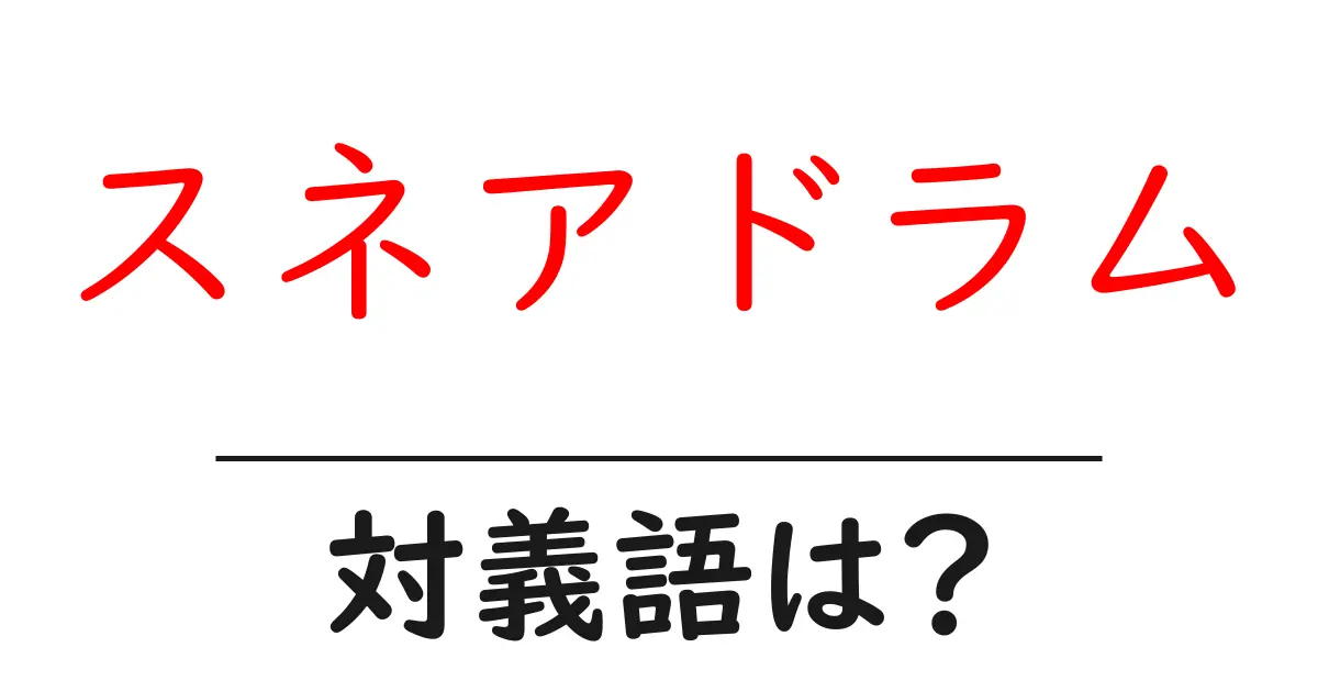 スネアドラムの対義語・反対語を使用例を交えて分かりやすく解説!