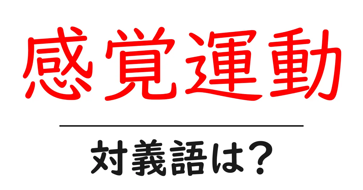 感覚運動の対義語・反対語を使用例を交えて分かりやすく解説!