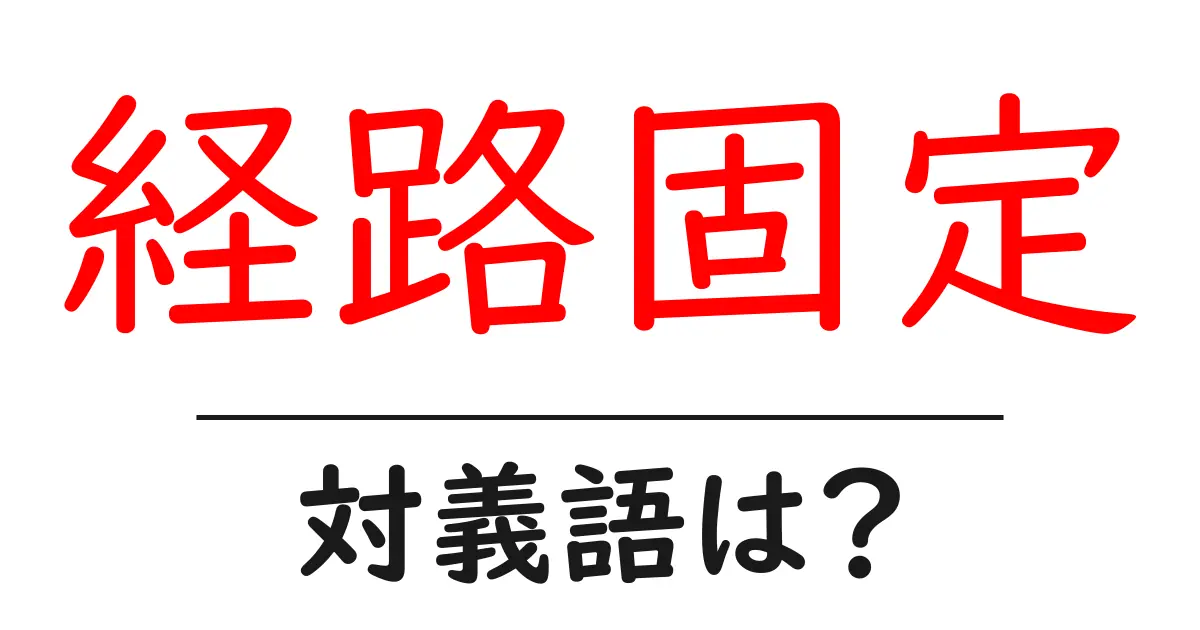 経路固定の対義語・反対語を使用例を交えて分かりやすく解説!