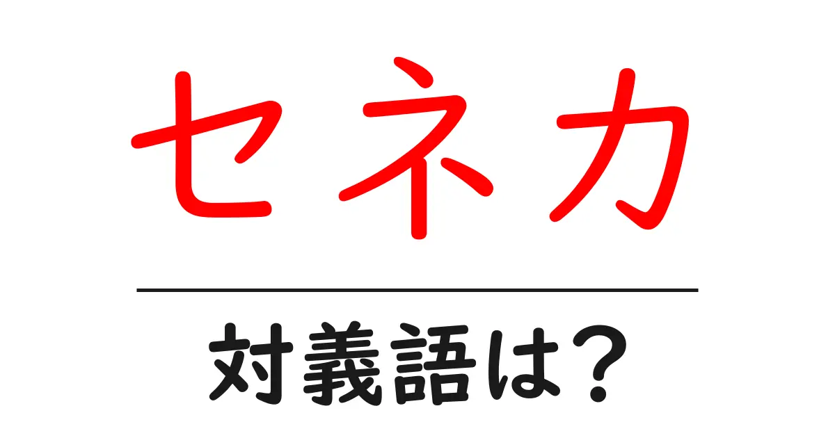 セネカの対義語・反対語を使用例を交えて分かりやすく解説!