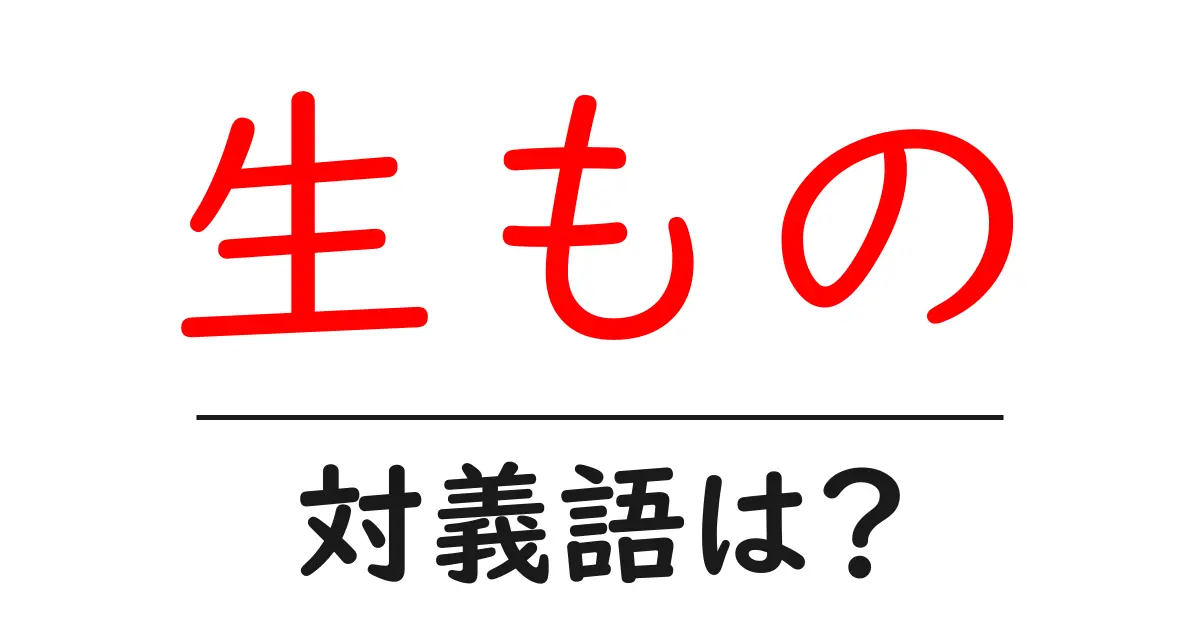 生ものの対義語・反対語を使用例を交えて分かりやすく解説!