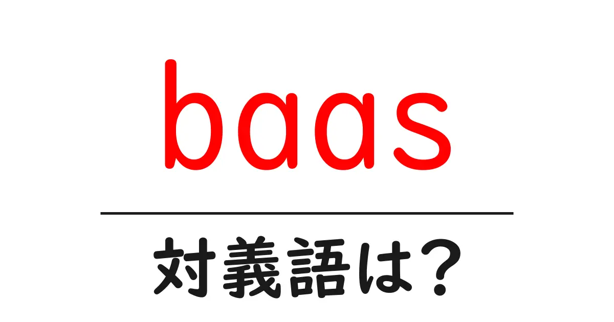 baasの対義語・反対語を使用例を交えて分かりやすく解説!