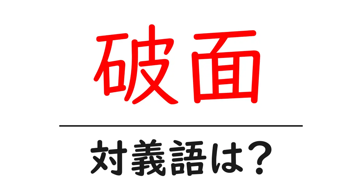 破面の対義語・反対語を使用例を交えて分かりやすく解説!