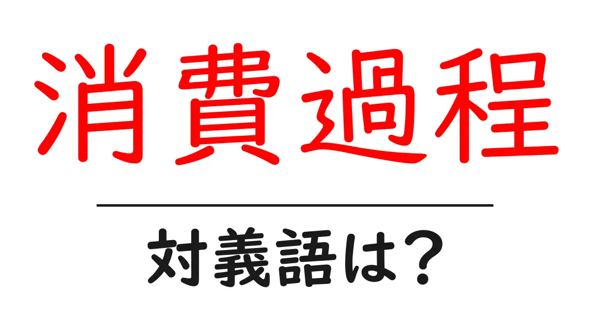 消費過程の対義語・反対語を使用例を交えて分かりやすく解説！