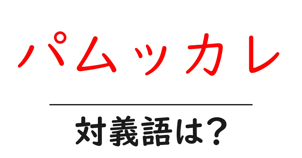 パムッカレの対義語・反対語を使用例を交えて分かりやすく解説!