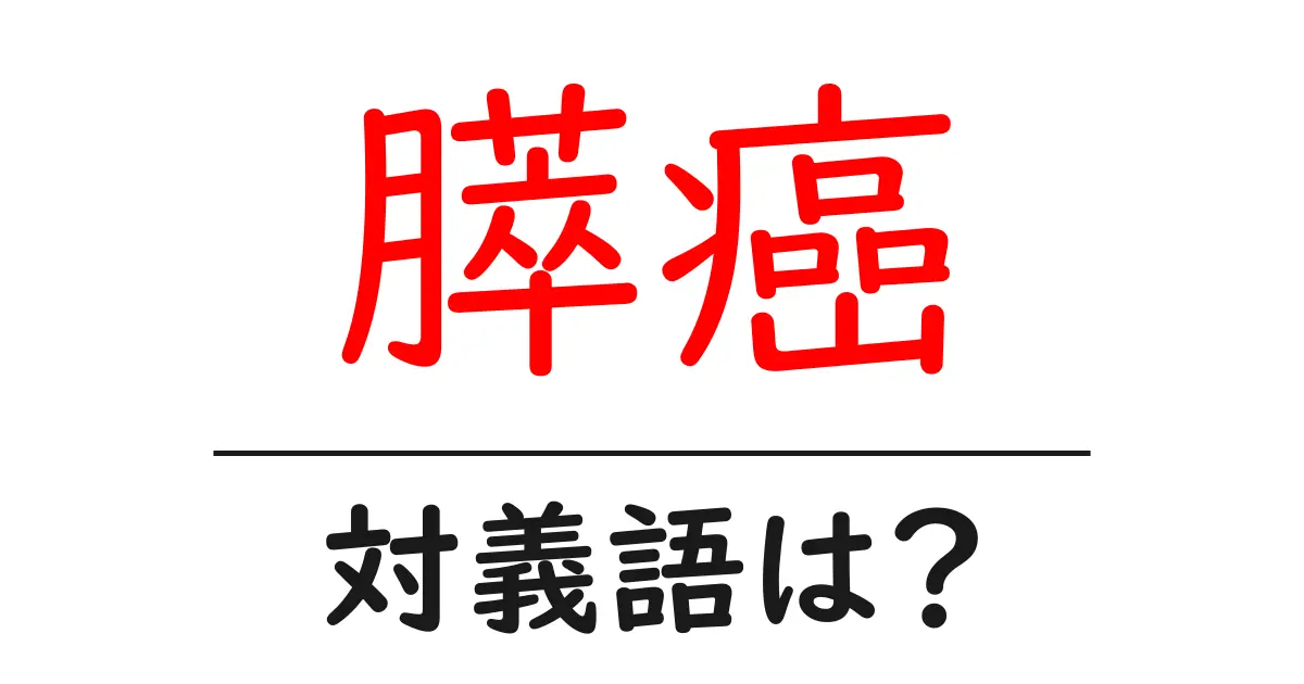 膵癌の対義語・反対語を使用例を交えて分かりやすく解説!
