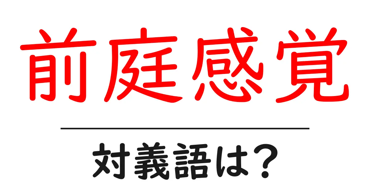 前庭感覚の対義語・反対語を使用例を交えて分かりやすく解説!